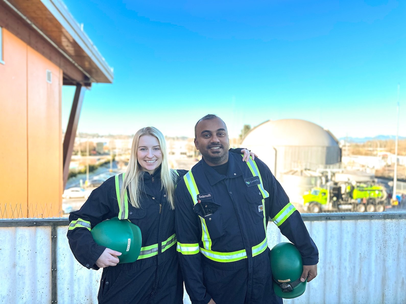 Felicia Crozier, Process Leader at the Surrey Facility, and Kedarnath Nair, Process EIT